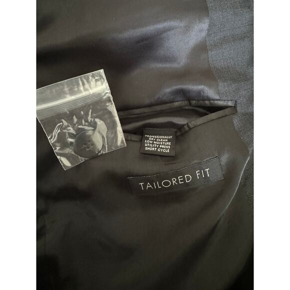 Jos. A. Bank Blazer Men's 44R Black Wool Suit Jacket Sport Coat 2 Button Closure - Picture 6 of 6